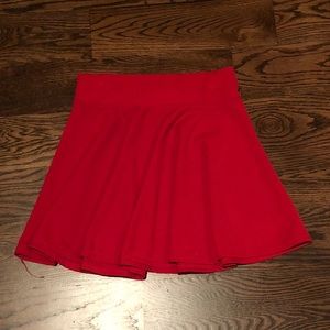 Red skater skirt